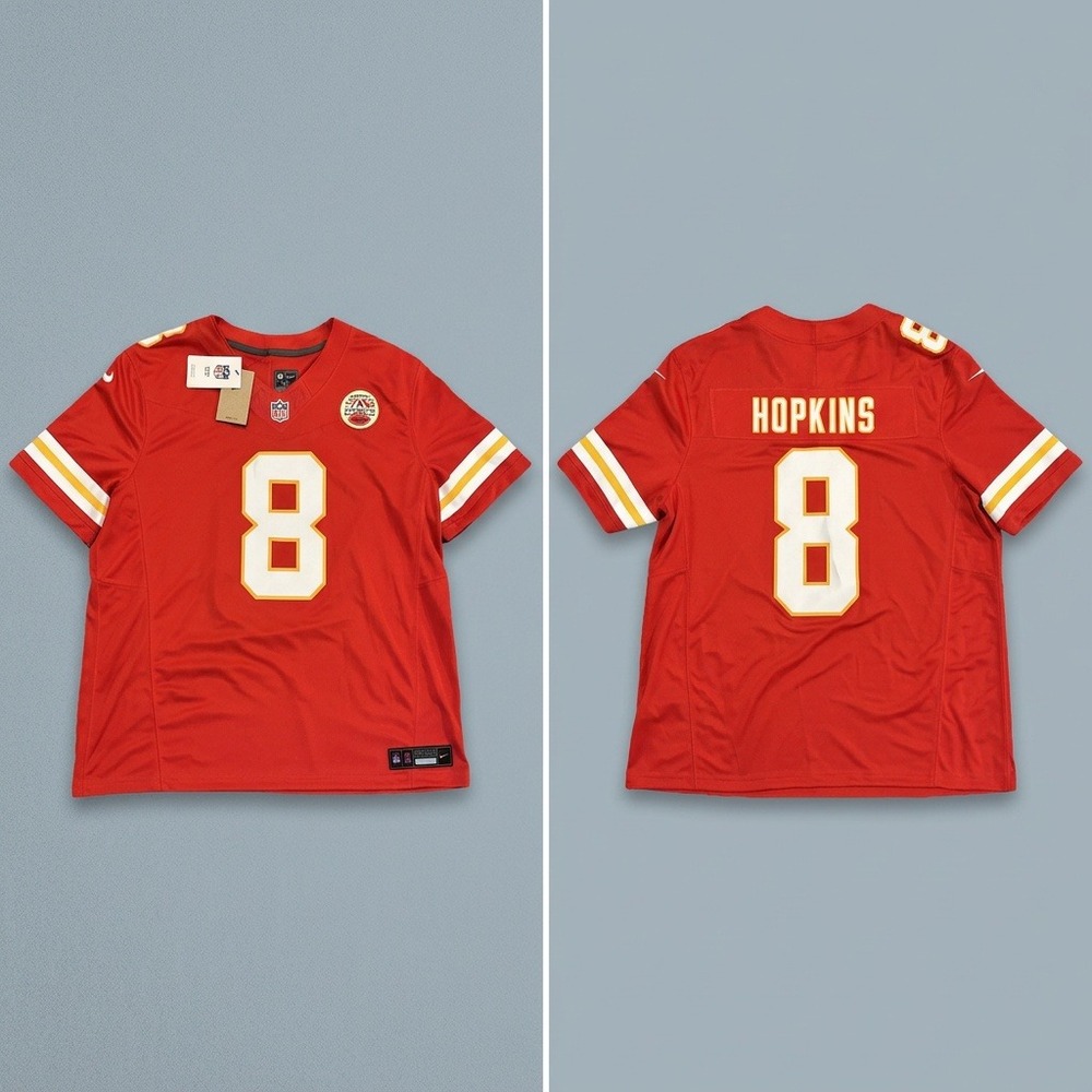 Nike Kansas City Chiefs DeAndre Hopkins 8 Jersey Mens XL Red Dri FIT NWT